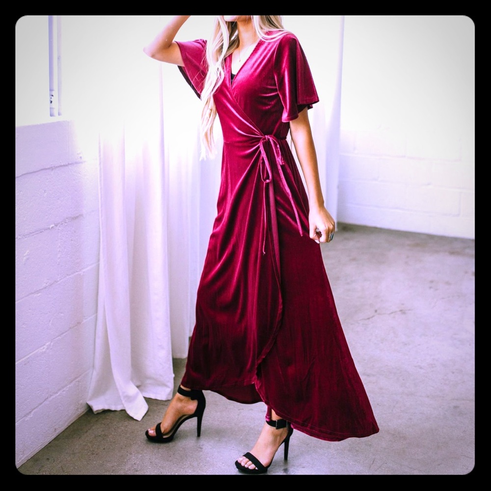 Velvet Wrap dress